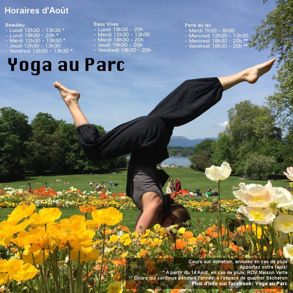 Yoga in the park, Geneva 2015 August