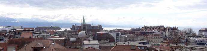 Panorama of Lausanne as seen from Cathedral